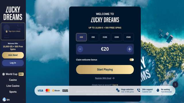 Lucky Dreams casino screenshot